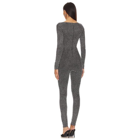 New! Good American Crystal Jumpsuit in Black Sz Small $299 - Picture 2 of 6